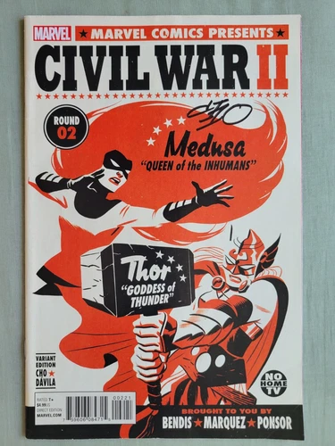 Civil War II #2 (SIGNED by Michael Cho; Fight Poster VARIANT Cover)