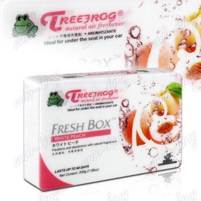 TREE FROG WHITE PEACH NATURAL EXTREME CAR AIR FRESHENER FRESH BOX MINI UNIVERSAL