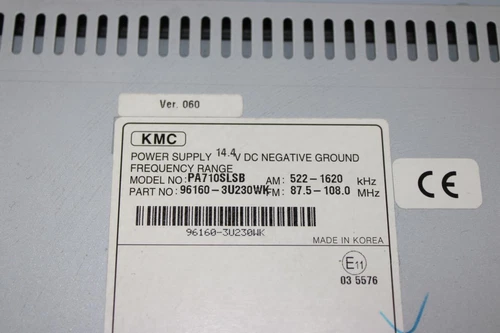 961603U230WK Sistema Audio/Radio Cd para KIA SPORTAGE (SL) Concept 4x2 1606937 - Imagen 3 de 10