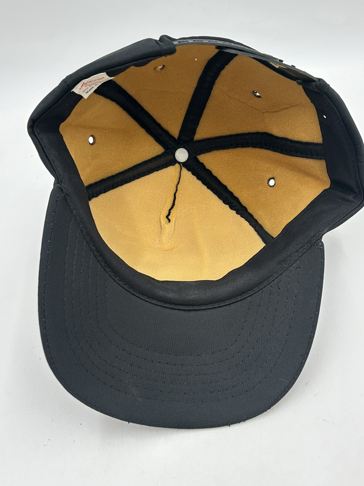 Vintage Airborne Eagle Patch SnapBack Hat Black Y… - image 5