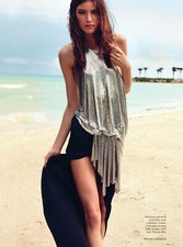 New Versace Silver Metallic Mesh Cut Out Black High Slit Dress Gown It size 42