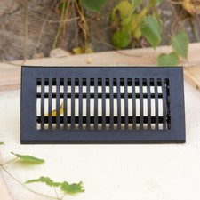 Luftgitter in schwarz, Lüftungsgitter für Ofen, Kamingitter regulierbar