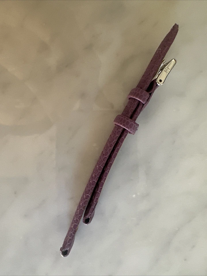 *NUEVO* Banda Hadley Roma Mujer 12mm Cuero Genuino Grano Lagarto Púrpura Lavanda Foto 3 de 3