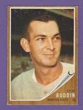 1962 Topps - #332  Don Buddin - Houston Colt 45s - VgEx+