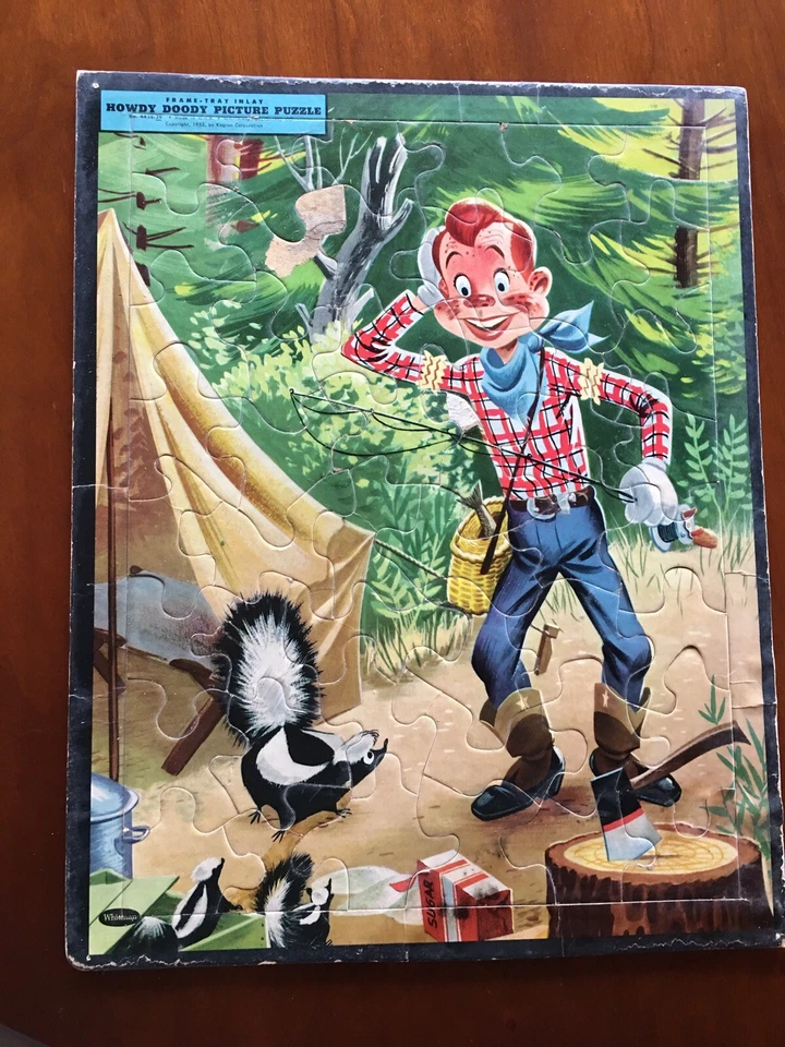 Vintage 1953 Howdy Doody Picture Puzzle Frame Tray Inlay Whitman Publishing Good — 第 2/4 张图片