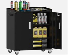 Cofar Metal Garage Storage Cabinet With Wheel...