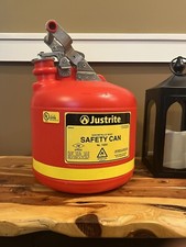 JUSTRITE 14261 Type I Safety Can,2-1/2 gal,Red 3LLE7. Free Ship