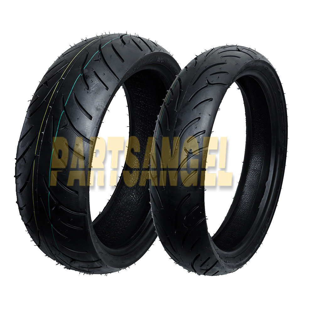 Front Rear Motorcycle Tires 120/70-17 & 180/55-17 For Honda CBR