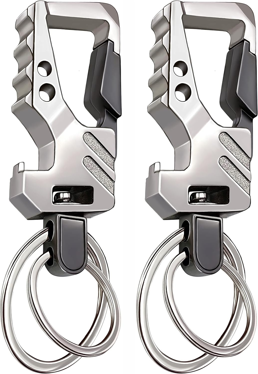 Tactical Carabiner Keychain with Bottle Opener for EDC or Auto Keys