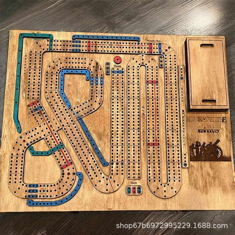 Cribbage Wars Board Game, Cribbage War Game,Wooden Cribbage Board Game Set