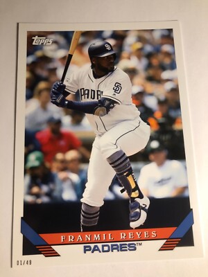 2019 Topps Archives Jumbo 5x7 Franmil Reyes Padres 246 01/49