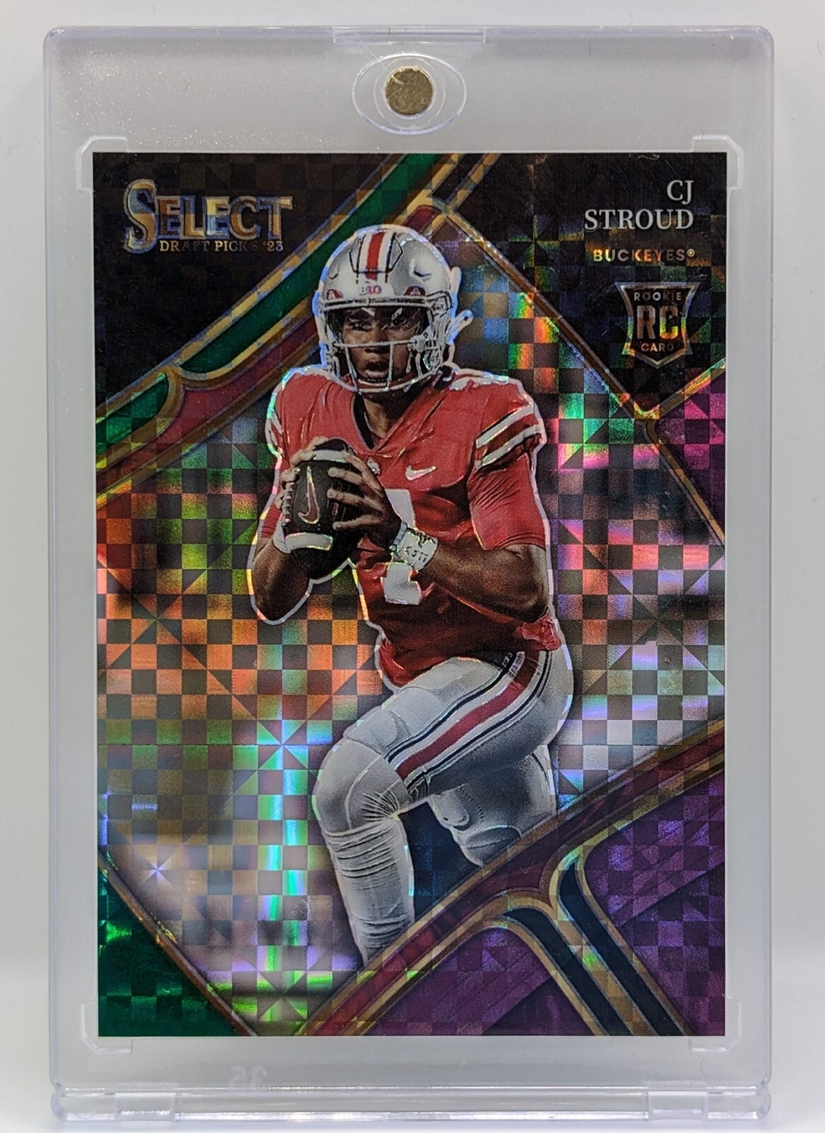 2023 Select Draft Picks - CJ Stroud Field Level RC Green & Purple Prizm /100