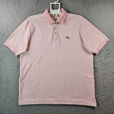 Tommy Bahama Islandzone Polo Shirt Men Medium Spima Short Sleeve Light Pink - M