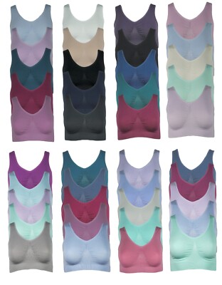 J-Line 5er Damen Komfort Bustier Schlaf BH ohne Bügel nahtlos Soft Bra Bralette