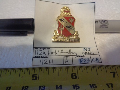 112th Field Artillery P23 Unit Crest, DI, DUI (DRAW#212)