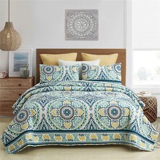 3 Piece Hohemia Style Quilt Set Bedspread and Coverlets