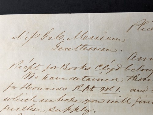 Recibo por correo escrito a mano de Hatch & Company con fecha de 1847 excelentes gráficos, marca postal - Imagen 8 de 8