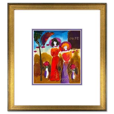 Moshe Leider, Framed Original Mixed Media Watercolor Painting, Hand Signed