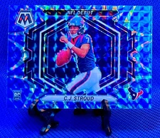 CJ Stroud 2023 Panini Mosaic SP Horizontal Blue Reactive Color Match #ND3 Rookie