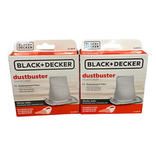2X Black+Decker Dustbuster QuickClean Replacement Filter (HLVBF10)