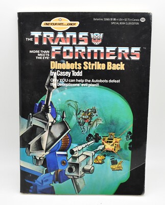 Transformers Dinobots Strike Back By Casey Todd Paperback Find Your Fate #1 1985