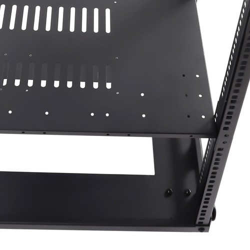 18U 4 Post Open Frame Network Server Rack Holder on Caters Adjustable 0-31.5" - Picture 4 of 9