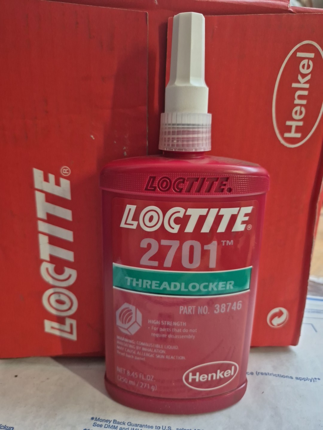 Loctite 270 250mL High Strength Bolt Nut Threadlocker 8.45oz  best by 2021 (C41)