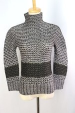 Authentic ISSEY MIYAKE me Gray Pleats High Neck Long Sleeve Top 072 5858