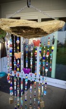 Butterfly Wind Chime Hanging Mobile Multicolo...