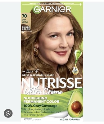 Garnier Nutrisse Ultra Nourishing Hair color Dark Natural Blonde G-70 Qty 3boxes
