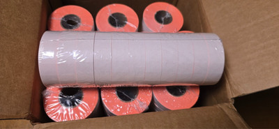 Perco 1812 Fluorescent Red Pricing Labels for Garvey 18-6 Price Gun 10 Rolls