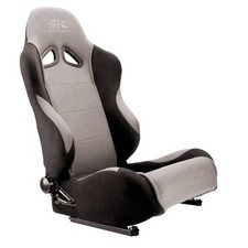 Universal Racing Seat W Dual Sliders Gray Black Reclinable Bucket Seat Universal Racing Seat W Dual Sliders Gray Black Reclinable Bucket Seat