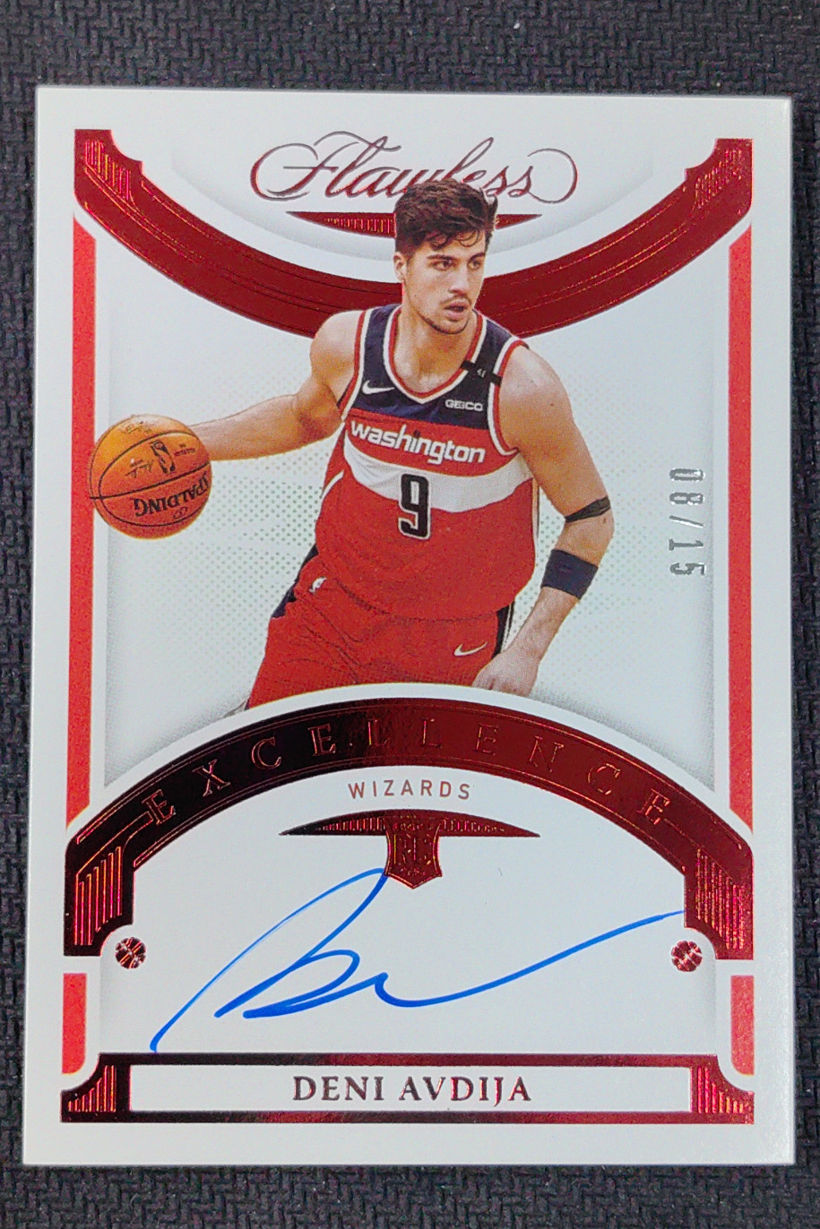 2020-21 Panini Flawless Deni Avdija Excellence Signatures Auto Ruby /15 #EXS-AVD