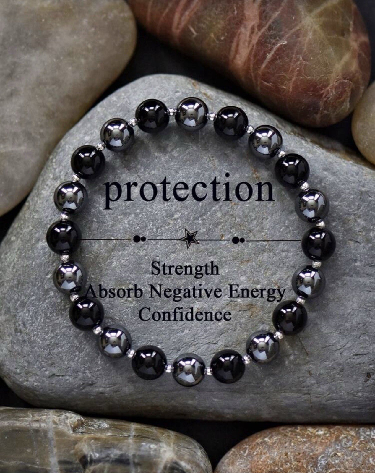 Bracelet en tourmaline noire et hématite véritable : l'élégance des pierres naturelles fines pour femme