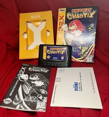 Knuckles' Chaotix - Sega Genesis 32X - CIB Complete In Box W/ Registration Card