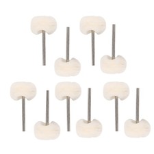 10Pcs Fine Wool 1/8" Shank Soft Polishing Brush Buffing Wheel Rotary Tool M