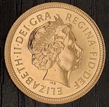 2001 Gold Half Sovereign MS65 Britain Uncirculated - 22ct Gold 4 gm