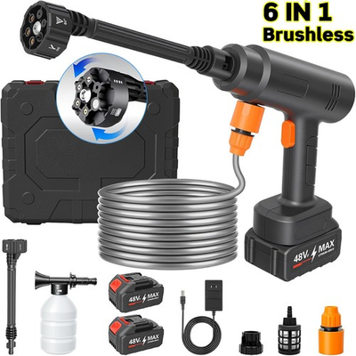 #ad Portable Cordless Electric High Pressure Water Spray Gun Car Washer Cleaner Tool $34.98