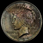 New Listing1924 $1 Peace Silver Dollar Amazing Toner Uncirculated Coin