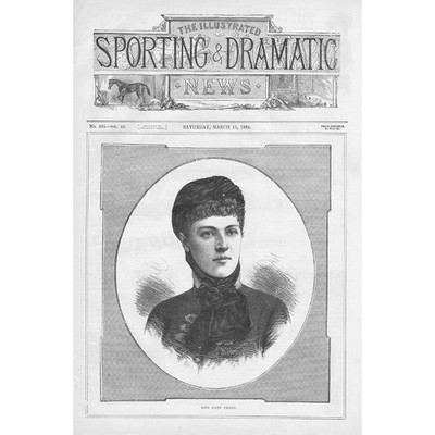 Miss Kate Chard Victorian Opera Singer - Antique Print 1884