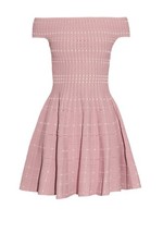 Alexander McQueen Off-The-Shoulder Pink Dress Size S XS Uk 6 8 Us 2 4 Eu 34 36