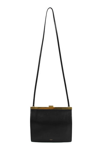 Celine Womens Single Strap Smooth Calfskin Mini Clasp Shoulder Handbag Black - Bild 7 von 17