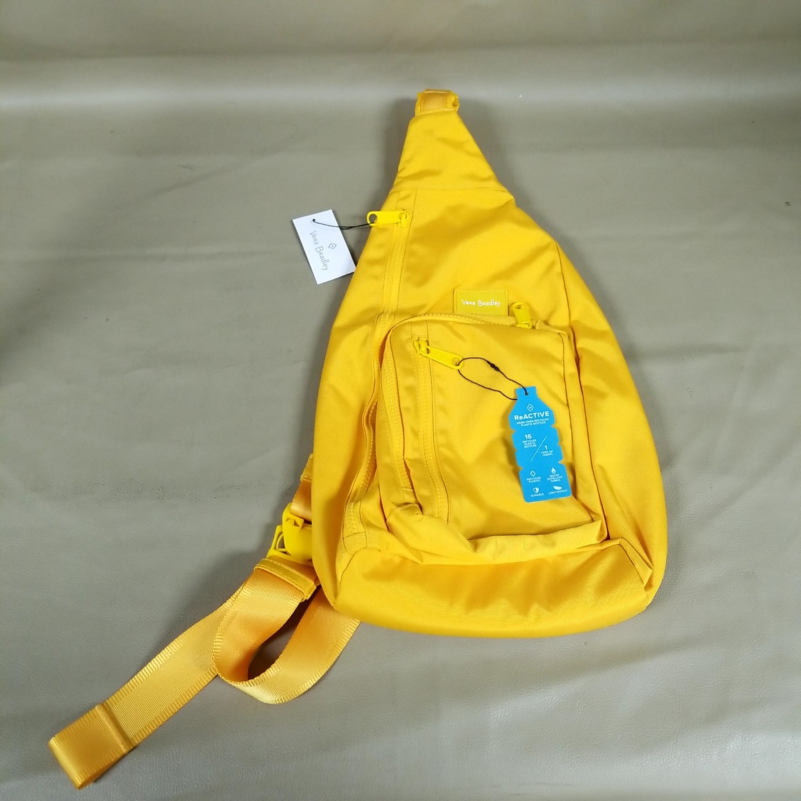 NWT Vera Bradley Goldenrod Yellow ReActive Sling Back Pack Bag