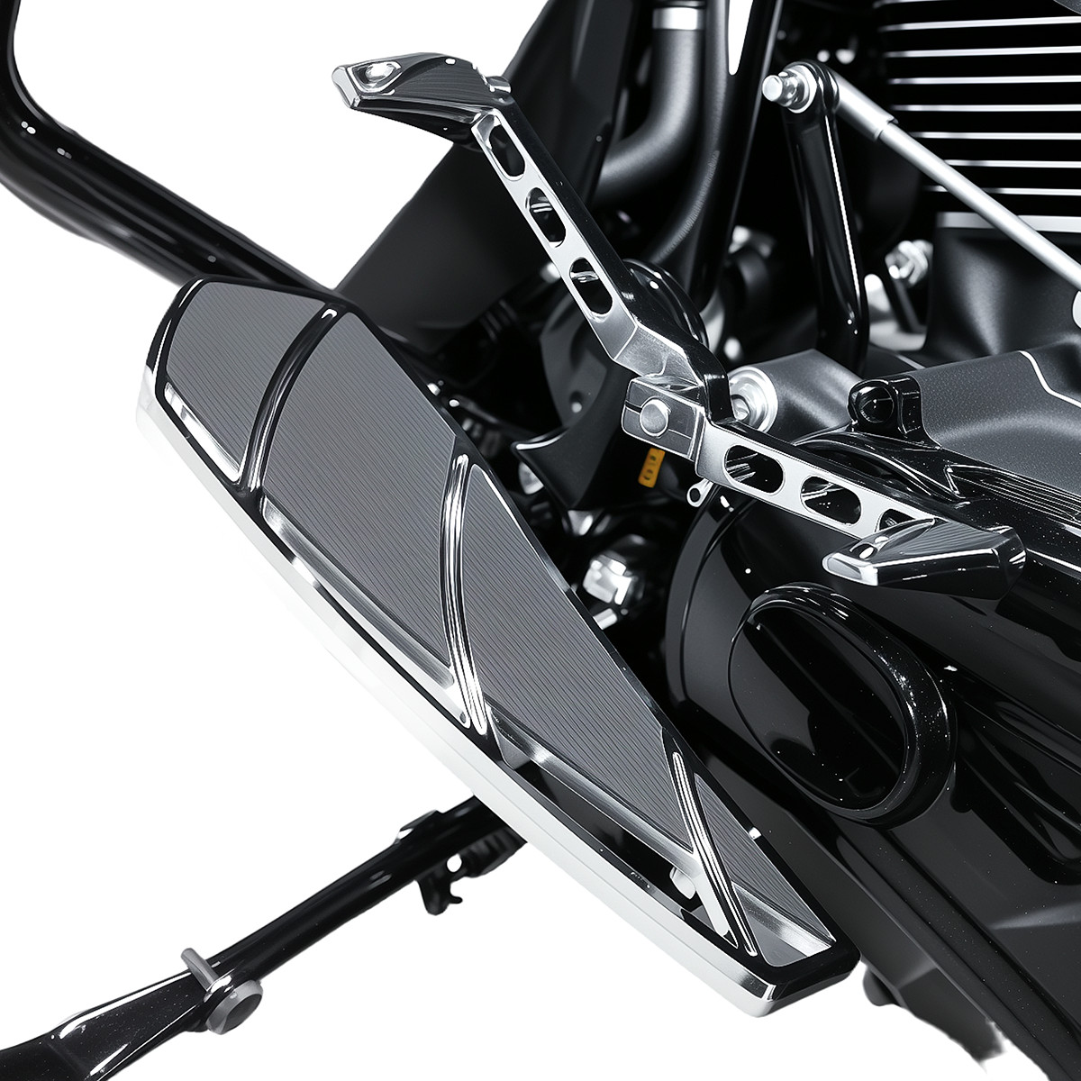 Chrome Phantom Floorboards Footpegs Shifter Peg Pedal Kit For Harley Touring