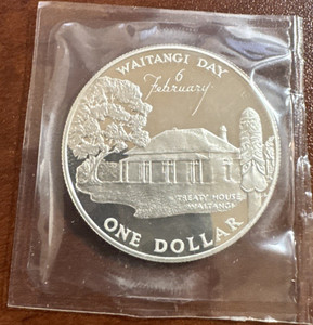 1977 NEW ZEALAND One Dollar .925 Silver Proof Coin Queen's Jubilee