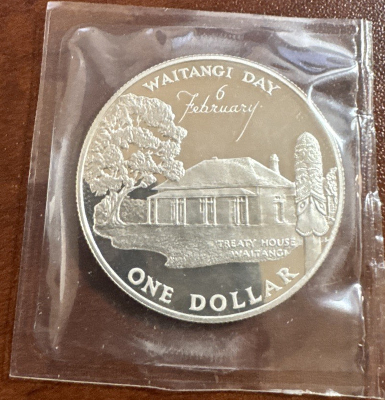 1977 NEW ZEALAND One Dollar .925 Silver Proof Coin Queen's Jubilee