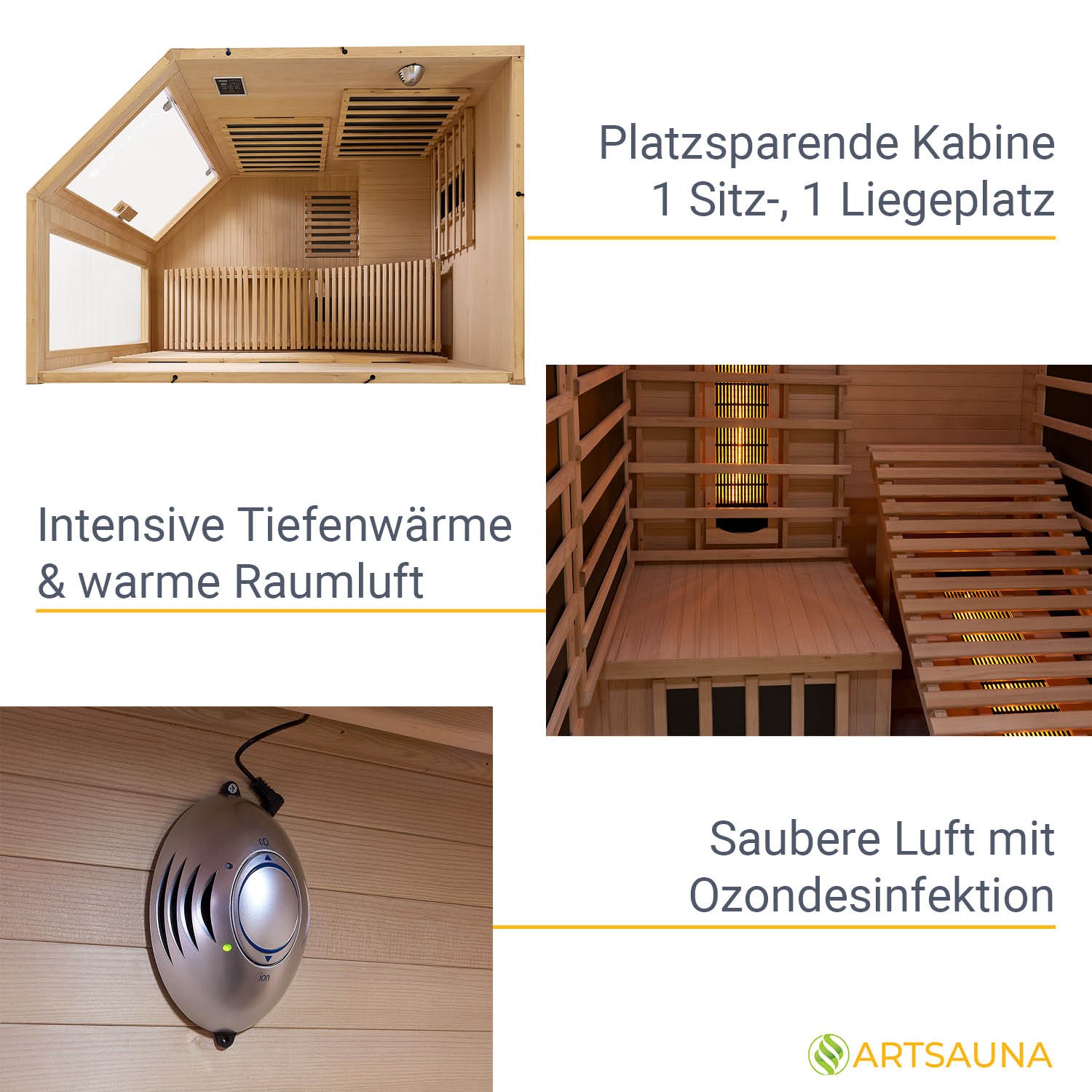 Infrarotkabine Wärmekabine Infrarot Eckkabine Infrarotsauna Triplex-Heizsystem