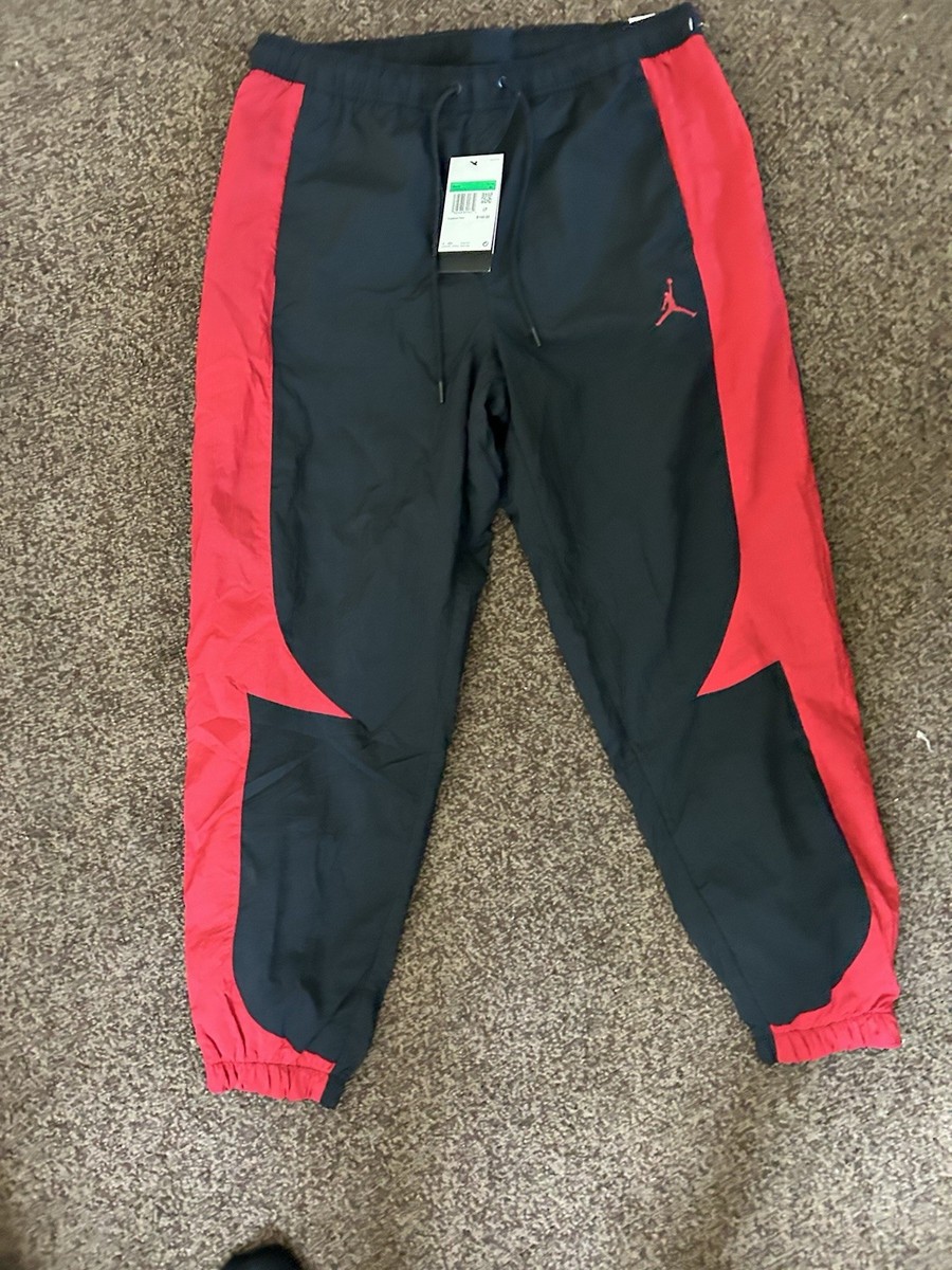 Nike Air Jordan Jumpman Warm Up Windbreaker Pants Black & Red