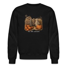 Tis The Season Halloween Ghost Trio Illustration Crewneck Sweatshirt