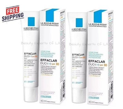 2 PACK  La Roche Posay Effaclar Duo (+) SPF30 40ml Exp 11/2026